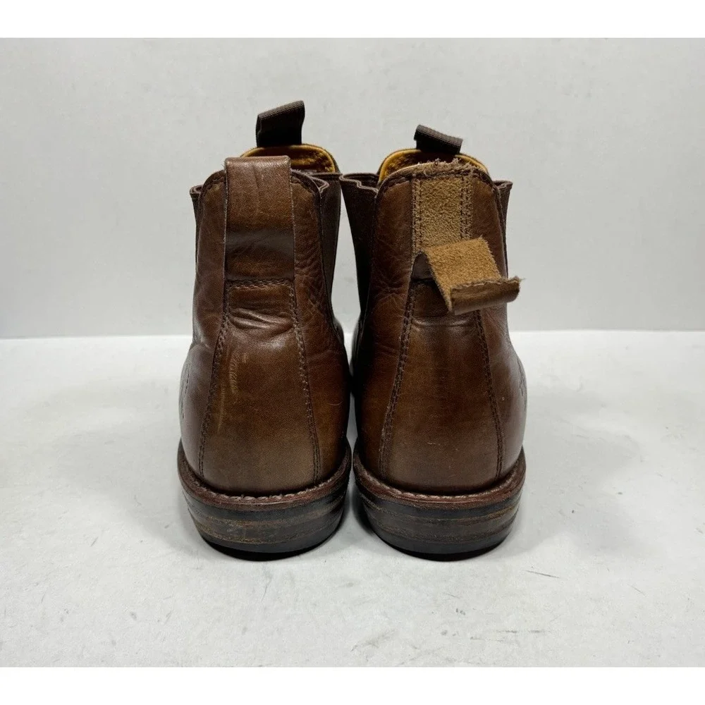 Chippewa Renegade Chelsea Boots Mens 13‎ Brown Leather Vibram Slip On Square Toe
